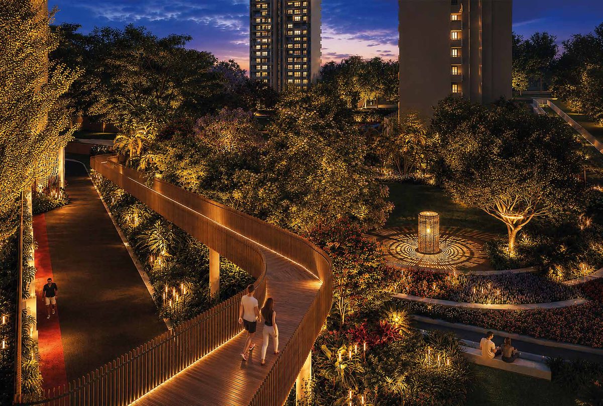 The Lit Forest elevated walkway